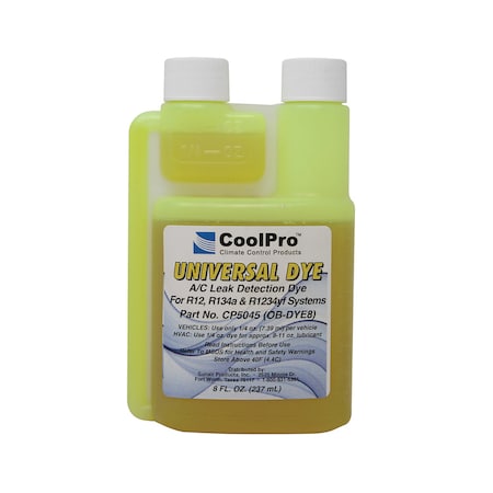 A & I Products Universal Stay Bright A/C Dye, 8 OZ Bottle, 4.1" x2.1" x6.2" A-B714008